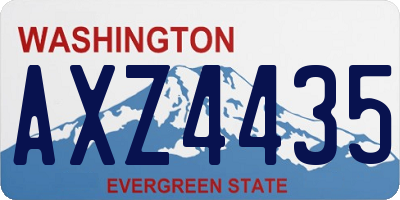 WA license plate AXZ4435