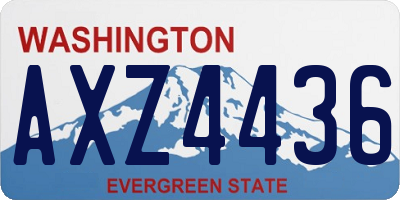 WA license plate AXZ4436