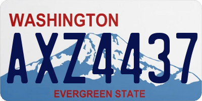 WA license plate AXZ4437