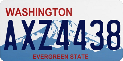 WA license plate AXZ4438