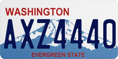 WA license plate AXZ4440