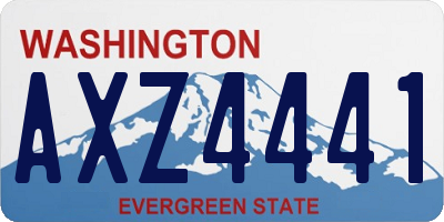 WA license plate AXZ4441