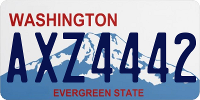 WA license plate AXZ4442