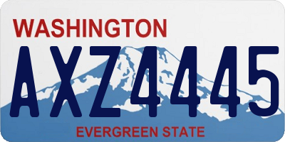 WA license plate AXZ4445