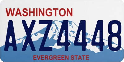 WA license plate AXZ4448