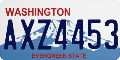 WA license plate AXZ4453