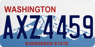 WA license plate AXZ4459