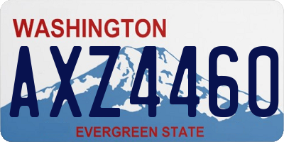 WA license plate AXZ4460