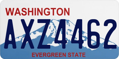 WA license plate AXZ4462