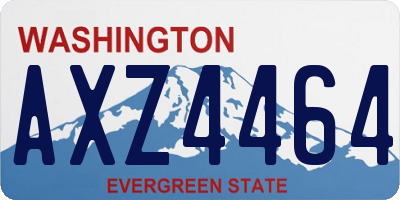 WA license plate AXZ4464