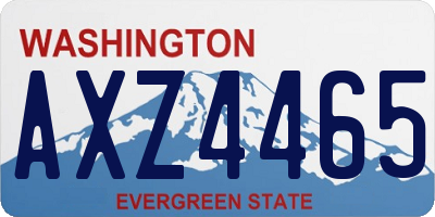 WA license plate AXZ4465