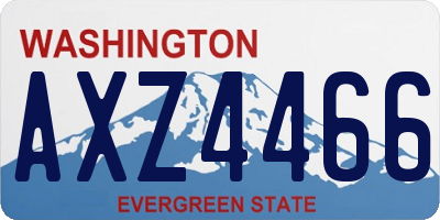 WA license plate AXZ4466