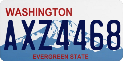 WA license plate AXZ4468