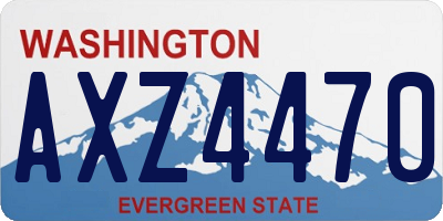 WA license plate AXZ4470