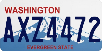 WA license plate AXZ4472
