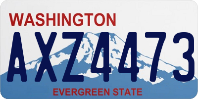 WA license plate AXZ4473