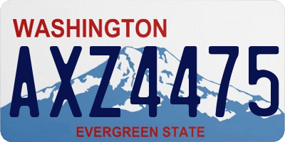 WA license plate AXZ4475