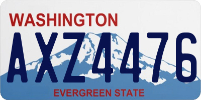 WA license plate AXZ4476