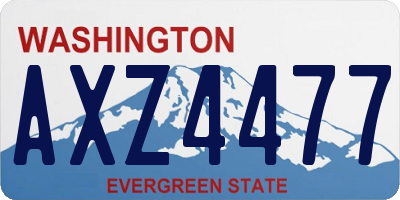 WA license plate AXZ4477
