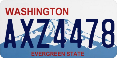 WA license plate AXZ4478