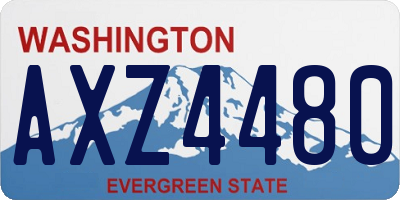 WA license plate AXZ4480