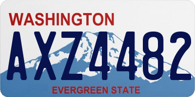 WA license plate AXZ4482
