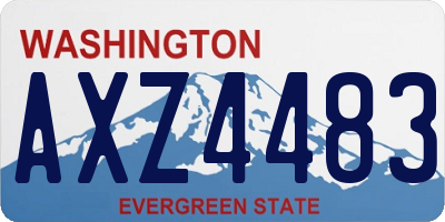 WA license plate AXZ4483