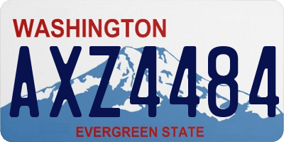 WA license plate AXZ4484