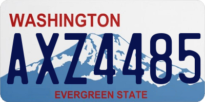 WA license plate AXZ4485