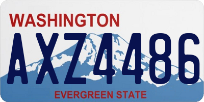 WA license plate AXZ4486