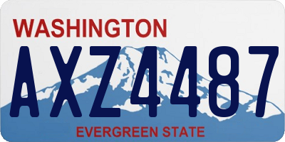WA license plate AXZ4487