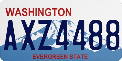 WA license plate AXZ4488