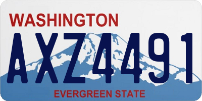 WA license plate AXZ4491