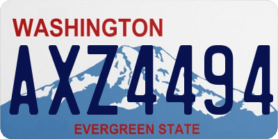 WA license plate AXZ4494