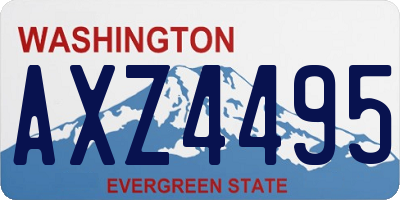 WA license plate AXZ4495