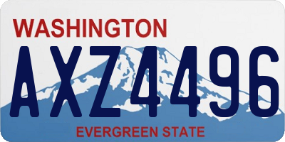 WA license plate AXZ4496