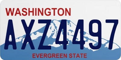 WA license plate AXZ4497