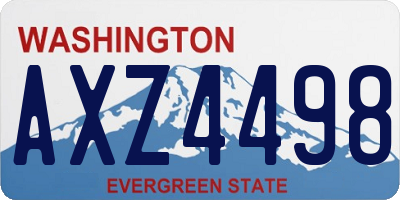 WA license plate AXZ4498