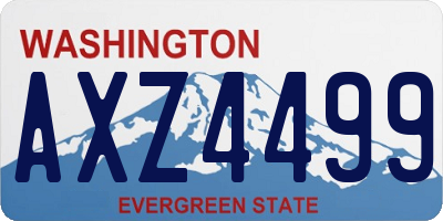 WA license plate AXZ4499
