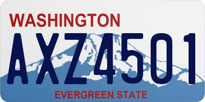 WA license plate AXZ4501