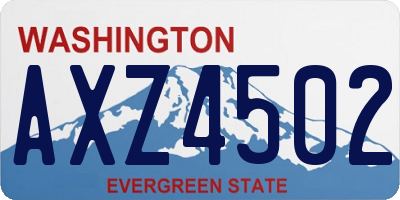 WA license plate AXZ4502