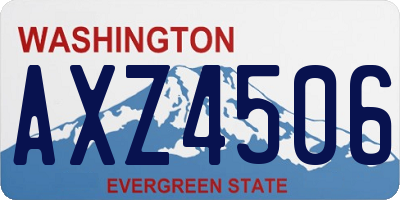 WA license plate AXZ4506