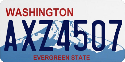 WA license plate AXZ4507