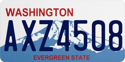 WA license plate AXZ4508