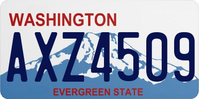 WA license plate AXZ4509