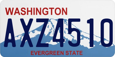 WA license plate AXZ4510