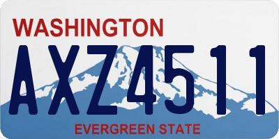 WA license plate AXZ4511