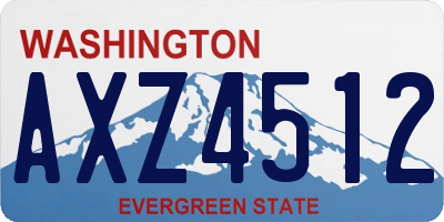 WA license plate AXZ4512