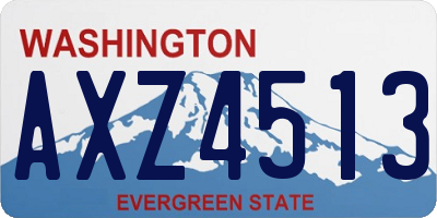 WA license plate AXZ4513
