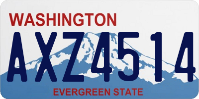 WA license plate AXZ4514